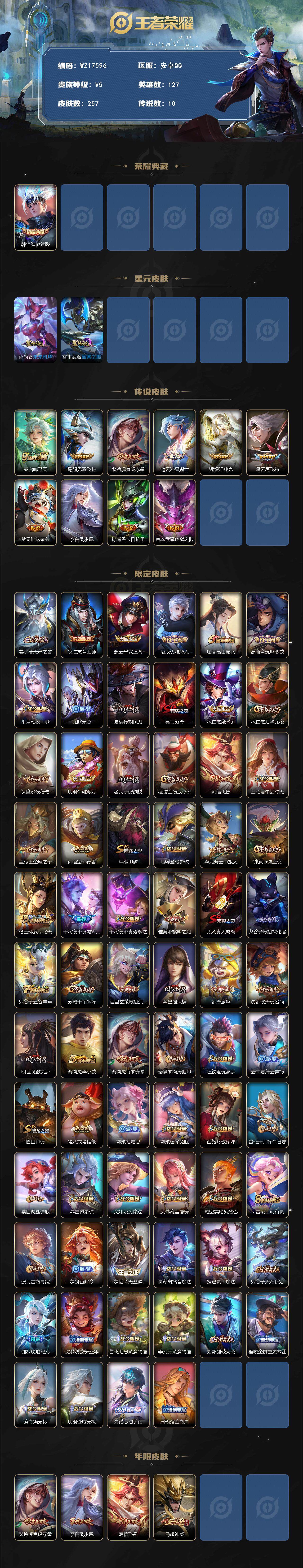 WZ033480092王者荣耀账号详情图2