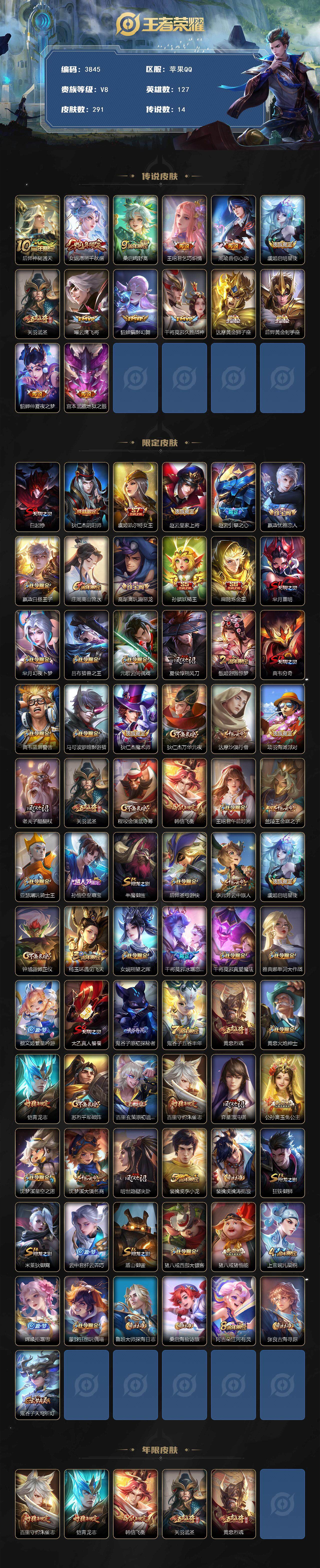 WZJZ3484095王者荣耀账号详情图3