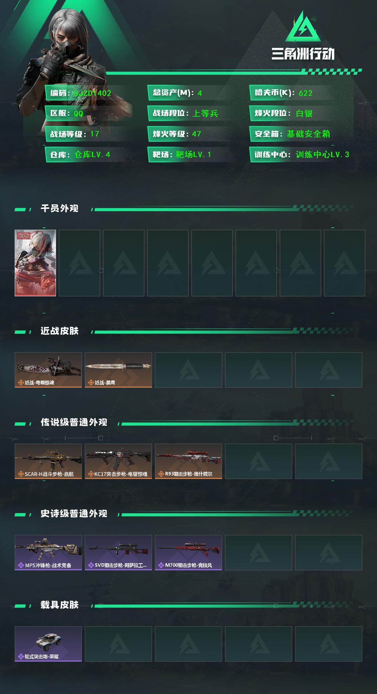 SJZQM3100882三角洲行动账号详情图3