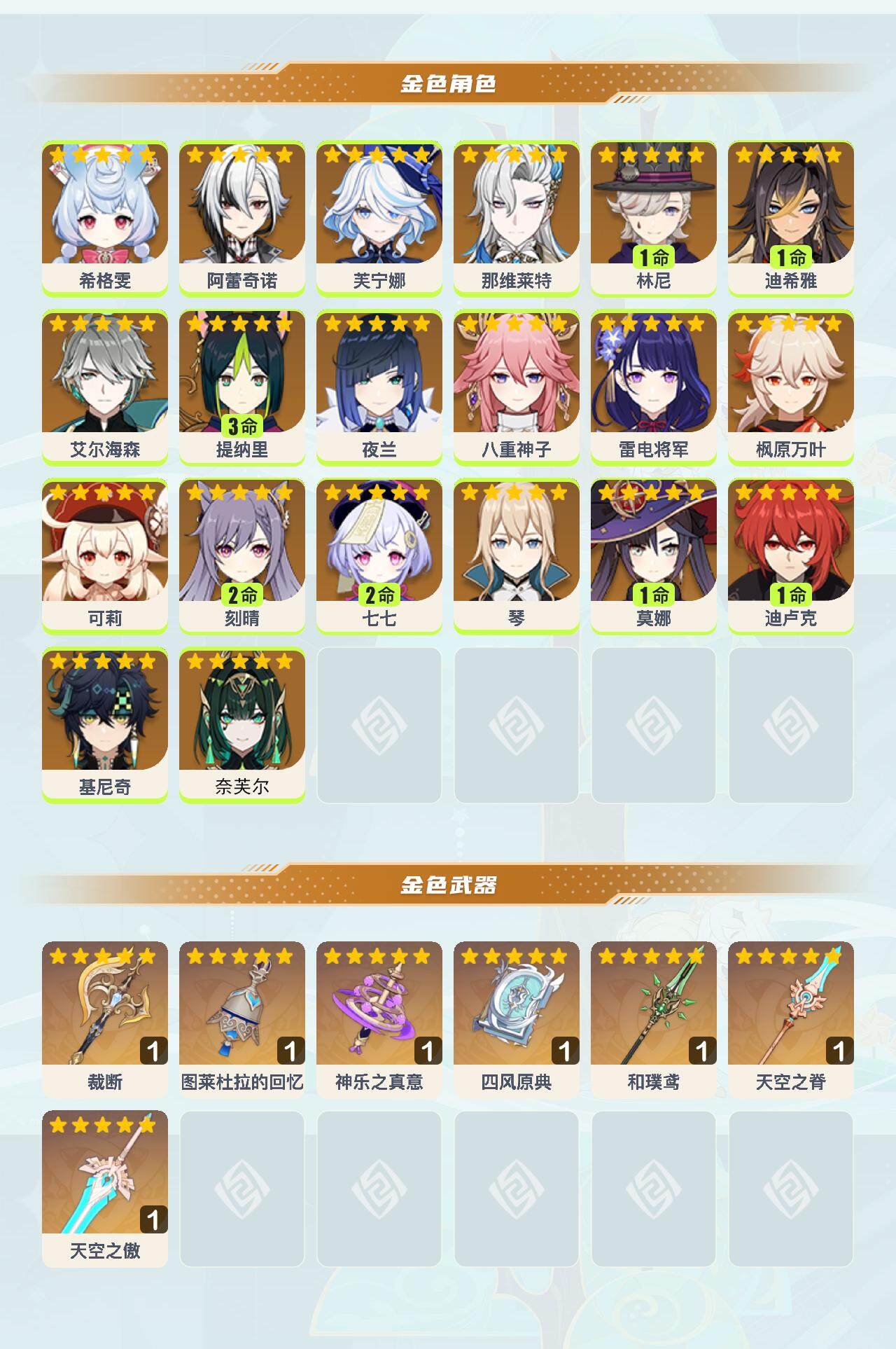 YSEY317087原神账号详情图3