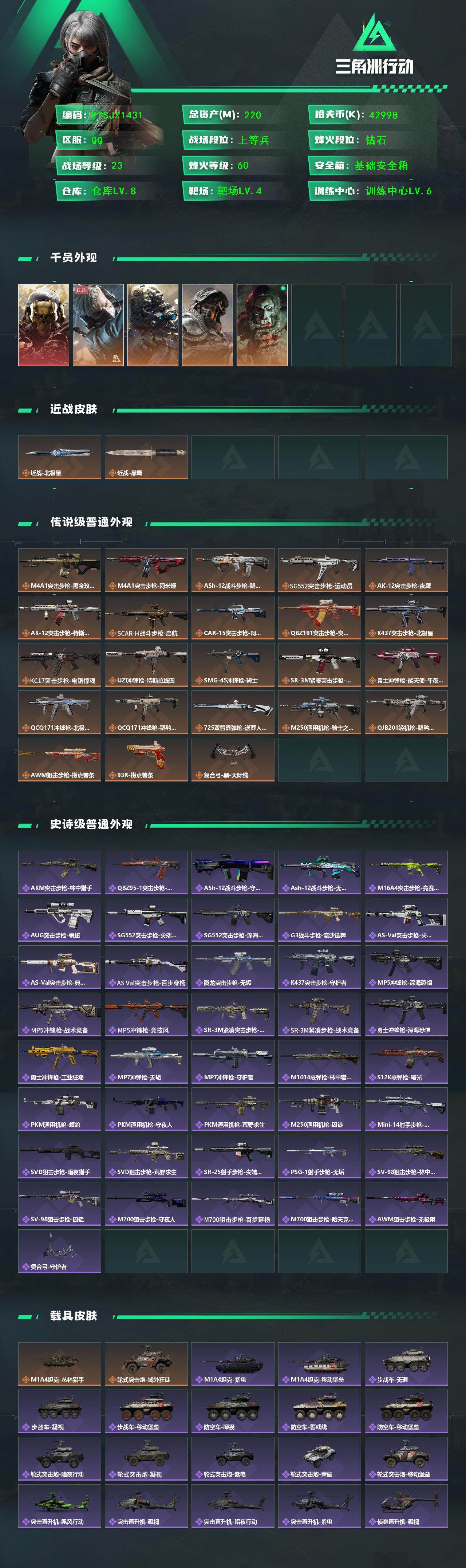 SJZCMW3101554三角洲行动账号详情图2