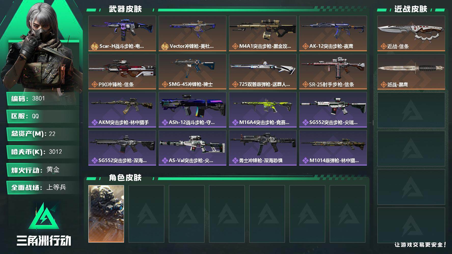 SJZQM3104161三角洲行动账号详情图5