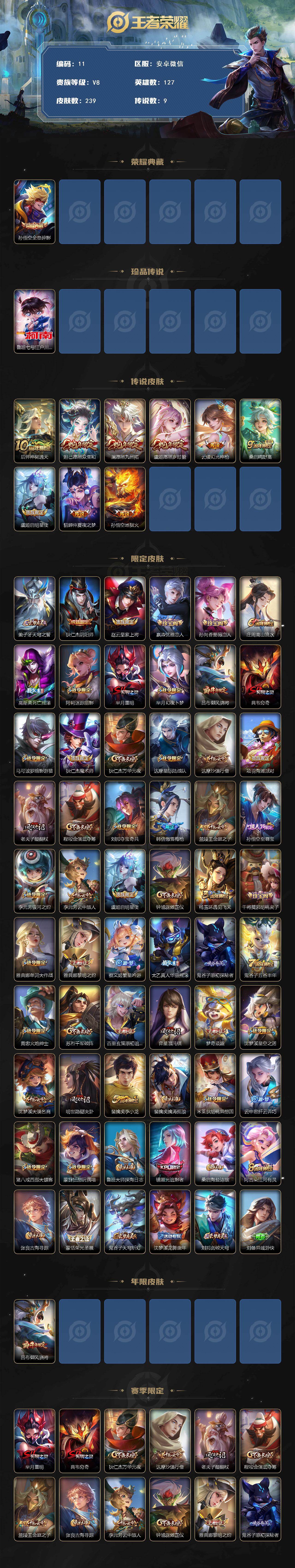 WZQYYX433182王者荣耀账号详情图3 WZQYYX433182王者荣耀账号详情图3