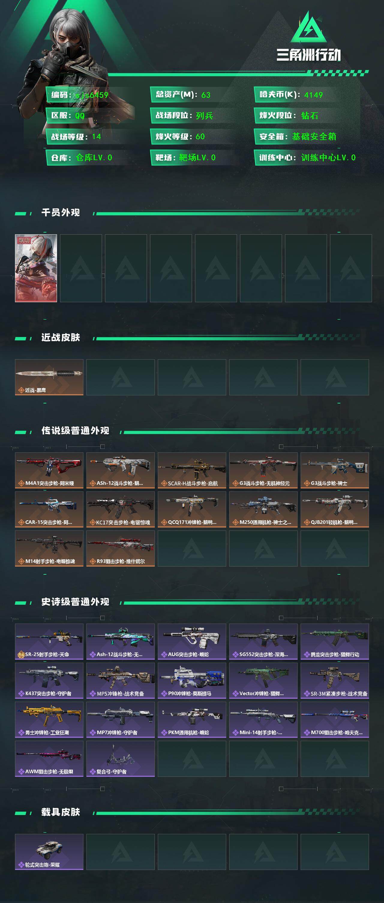 SJZCMW3101682三角洲行动账号详情图3