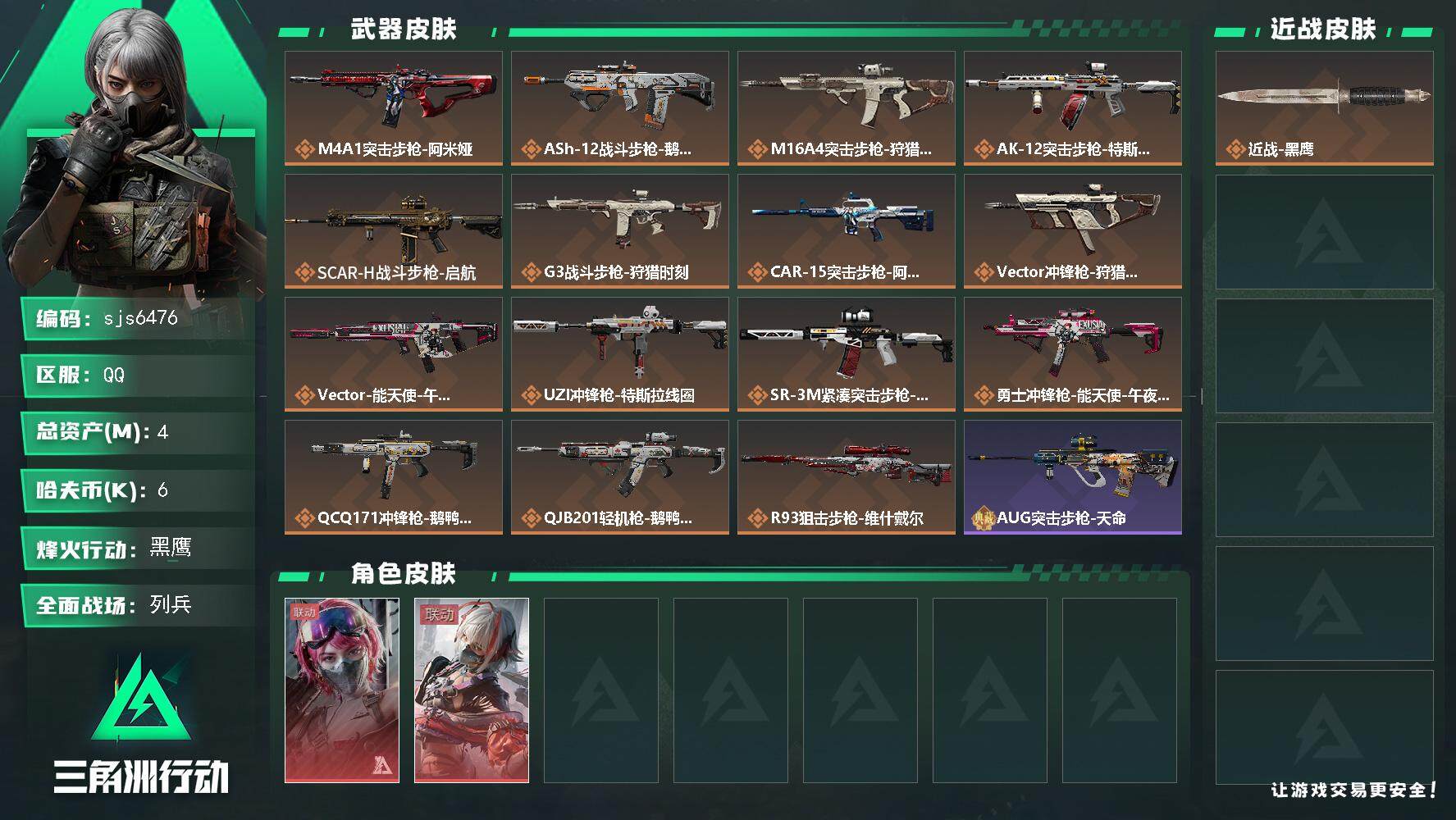 SJZCMW3101688三角洲行动账号详情图2