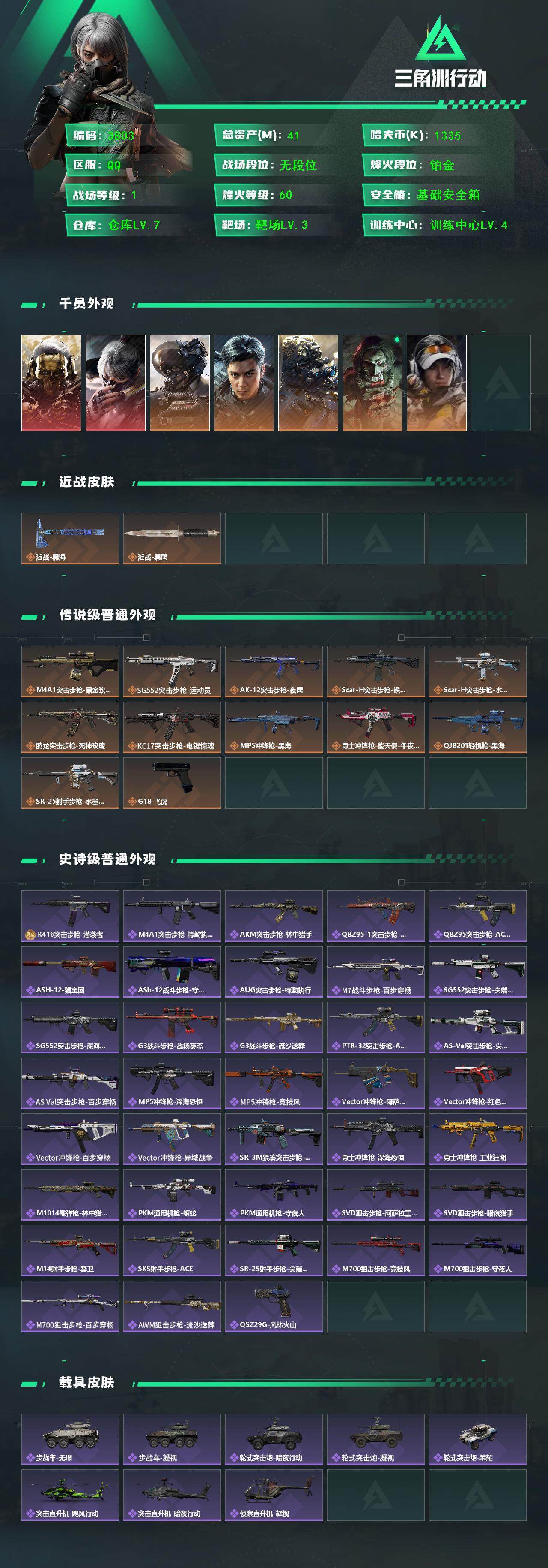 SJZQM423703三角洲行动账号详情图6 SJZQM423703三角洲行动账号详情图6