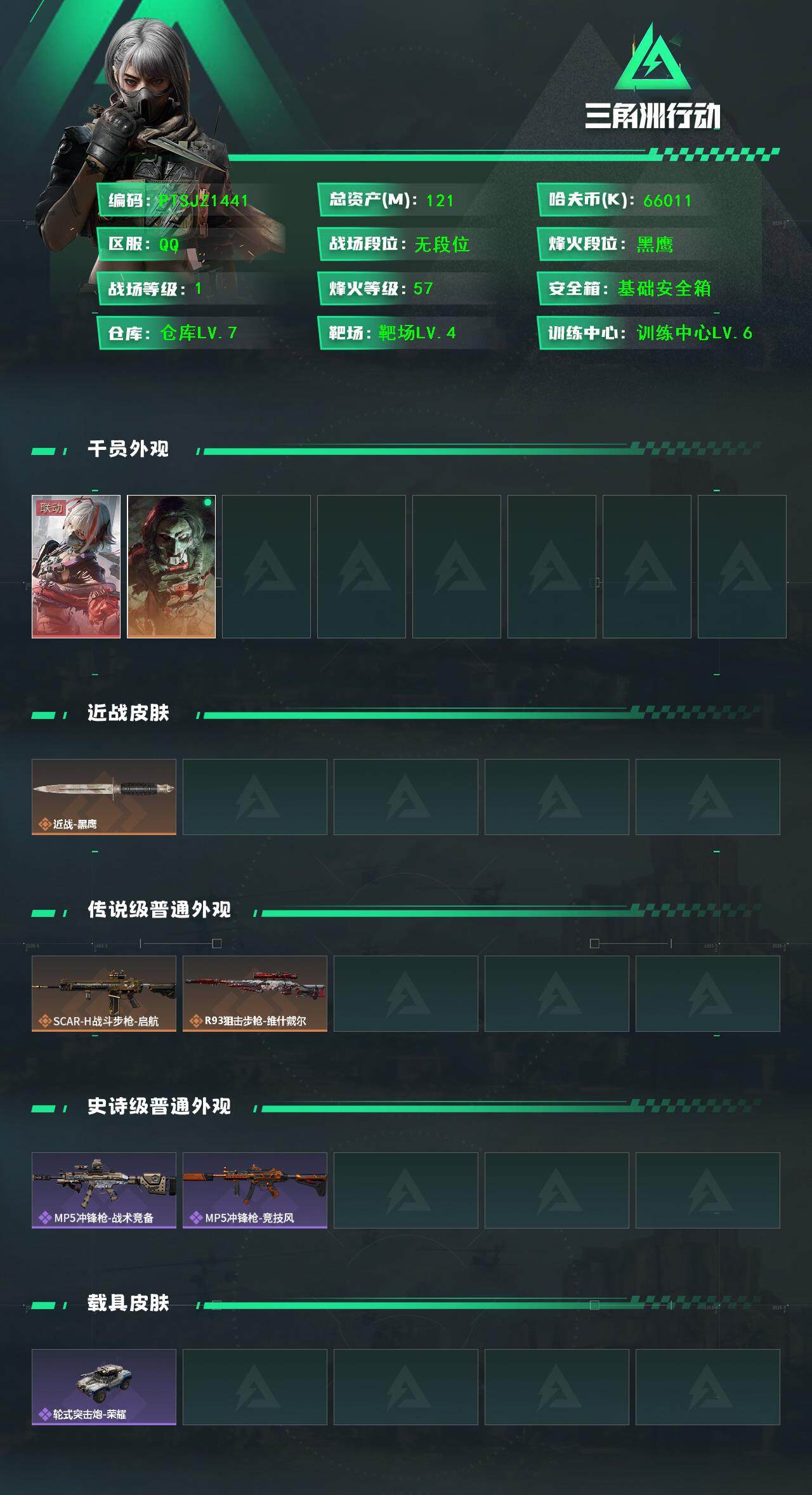 SJZCMW3101830三角洲行动账号详情图2