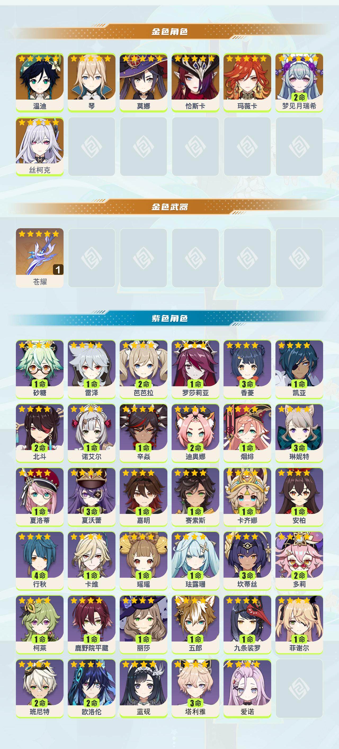 YSEY317153原神账号详情图2