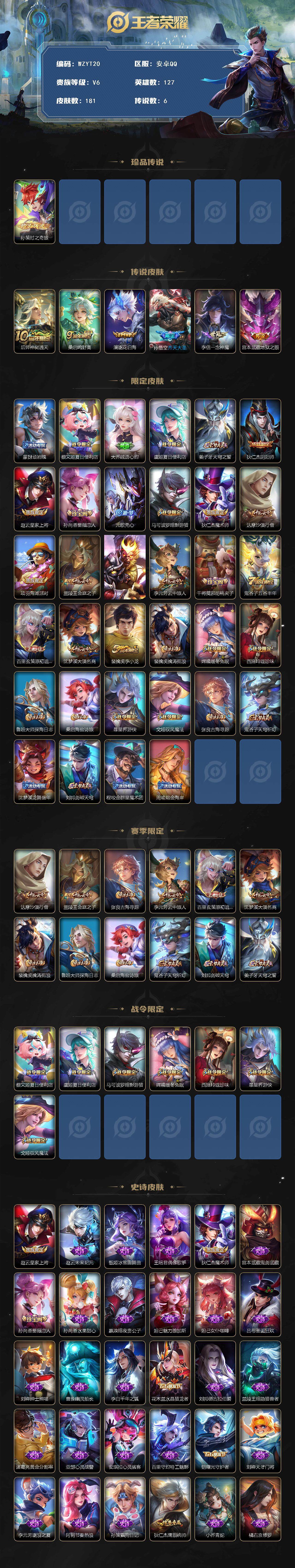 WZQM3476148王者荣耀账号详情图4