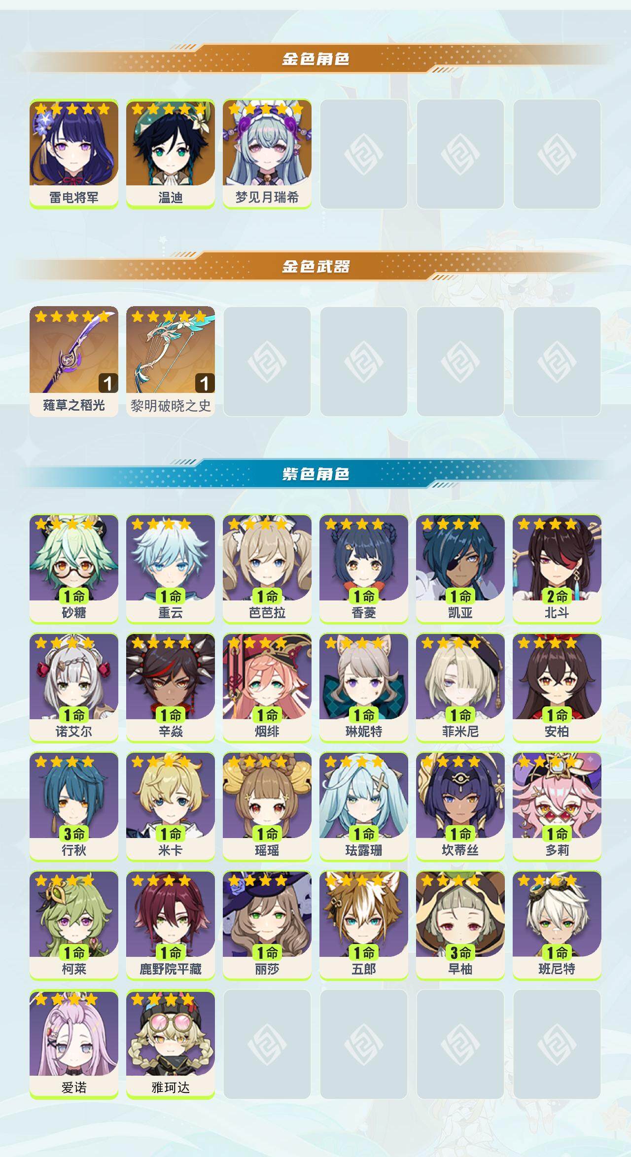 YSEY317133原神账号详情图2