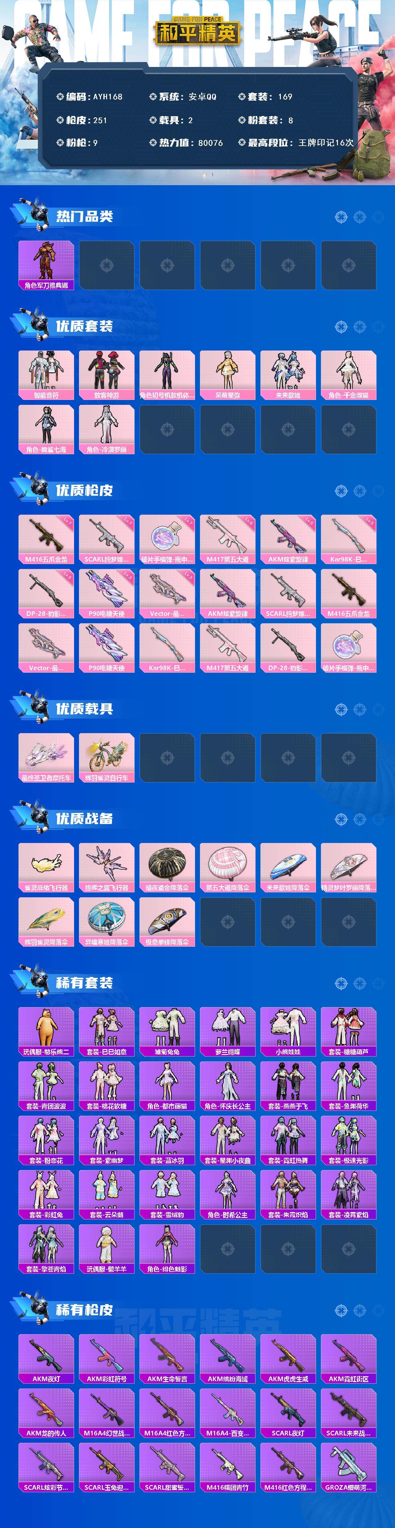 HPLX3454365和平精英账号详情图2