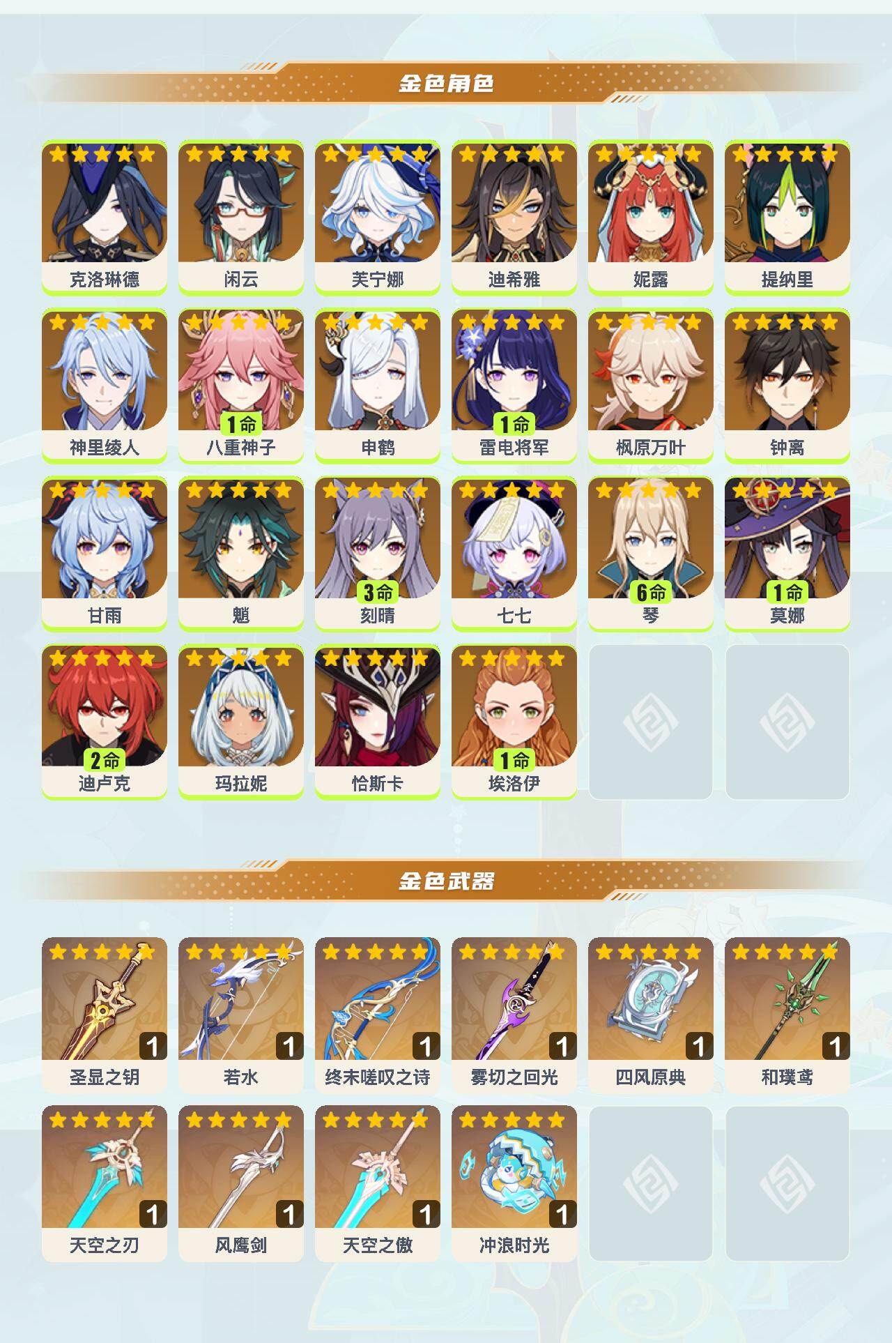 YSEY317165原神账号详情图3