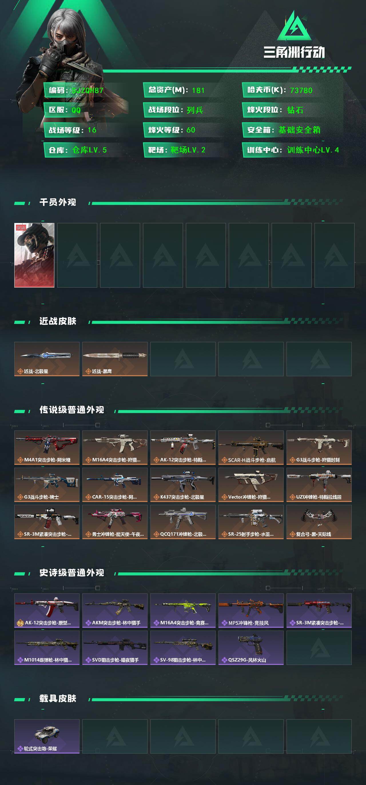 SJZEY3102282三角洲行动账号详情图2