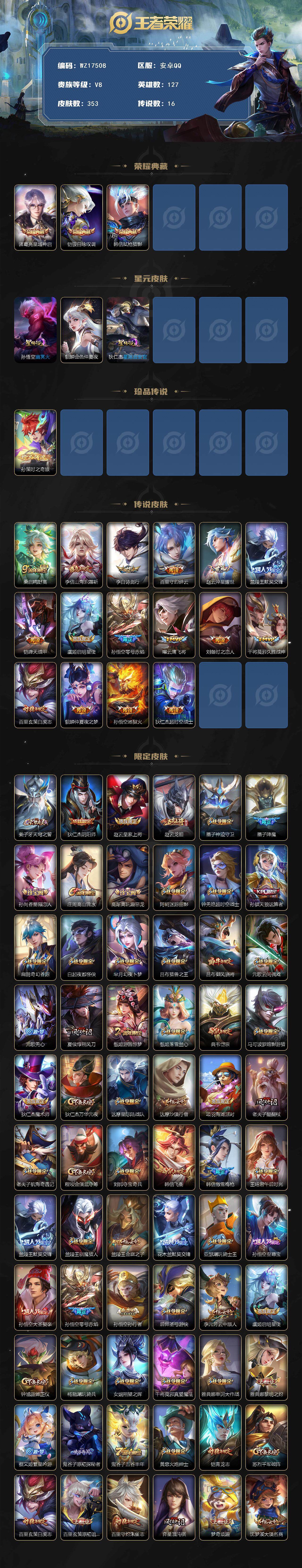 WZ033479867王者荣耀账号详情图3