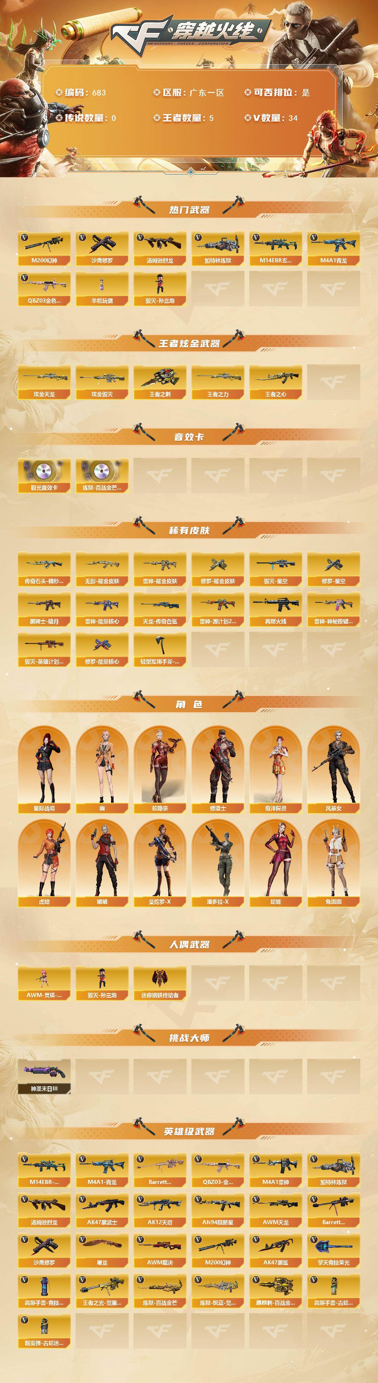 CFCMW421338穿越火线账号详情图2