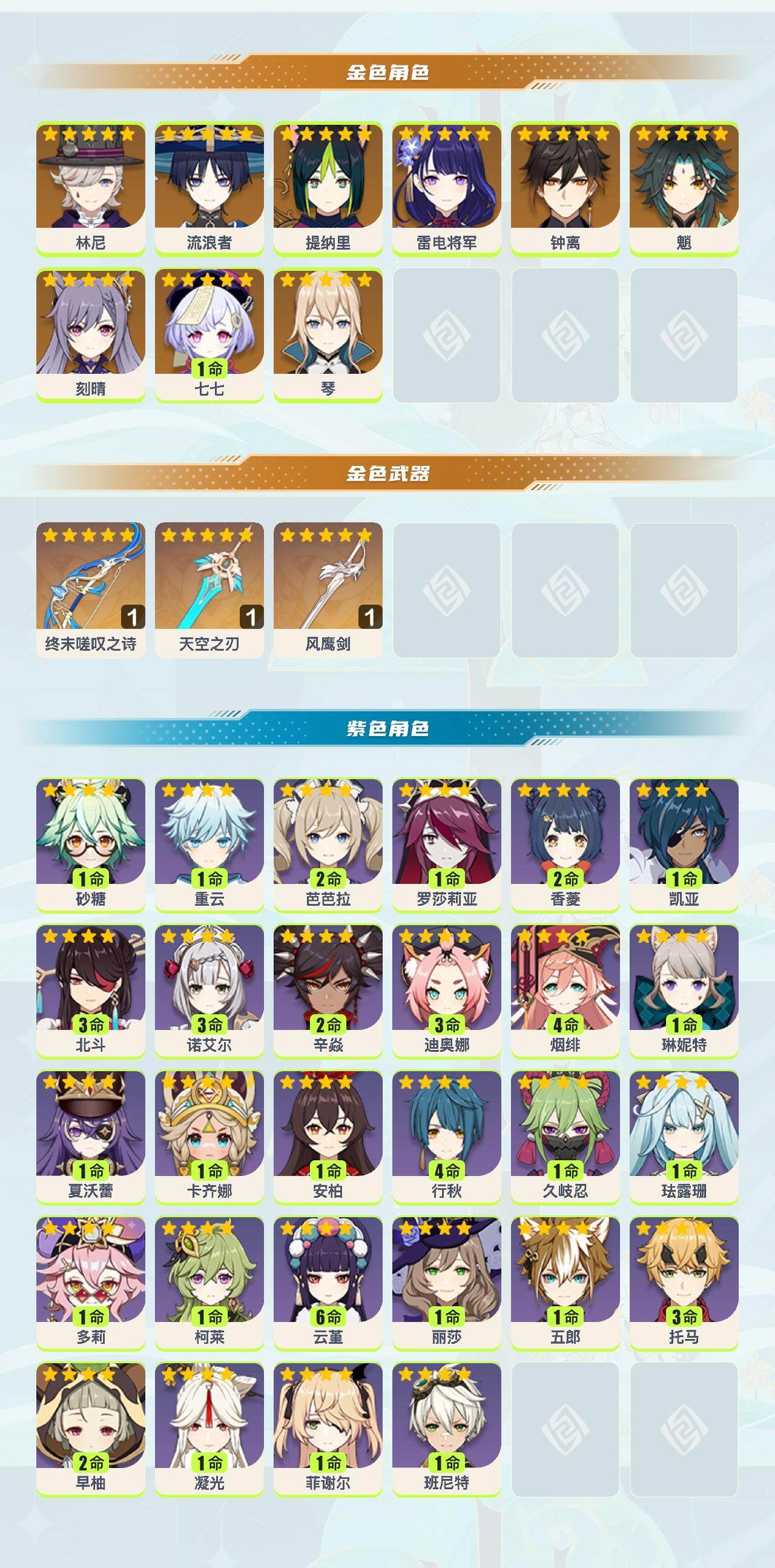 YSEY317164原神账号详情图3