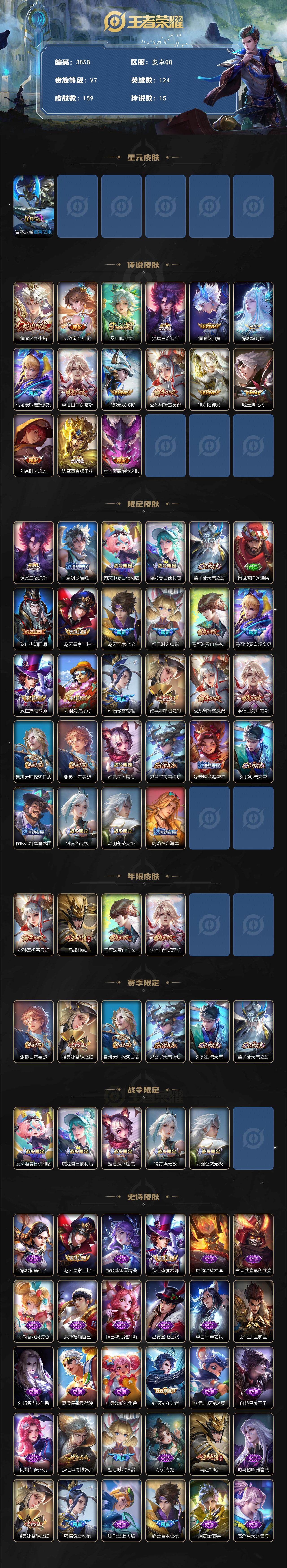 WZJZ425650王者荣耀账号详情图2