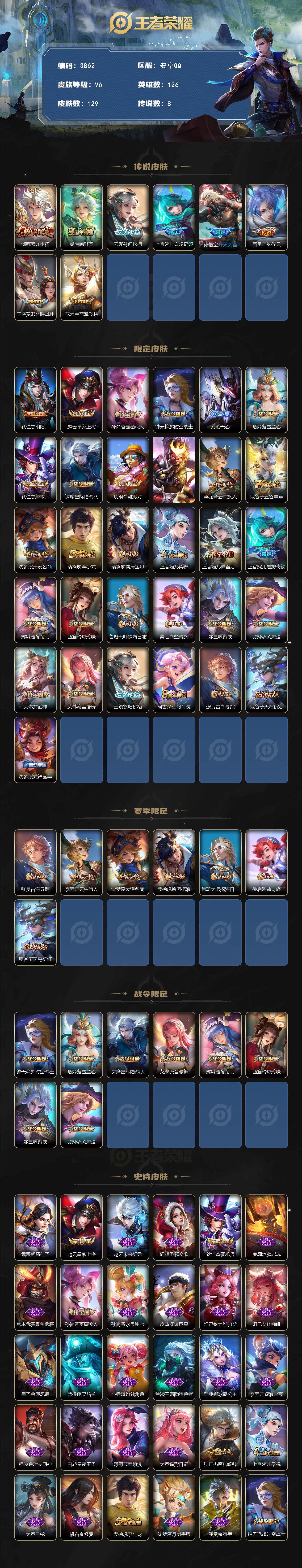 WZJZ3483946王者荣耀账号详情图2