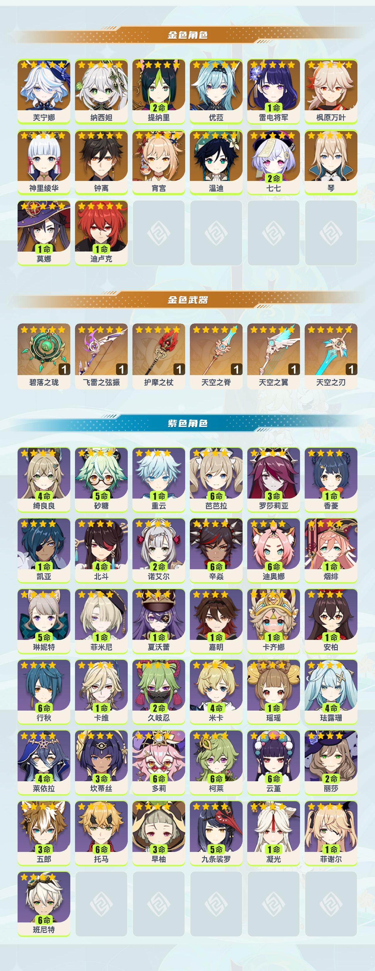 YSEY317126原神账号详情图2