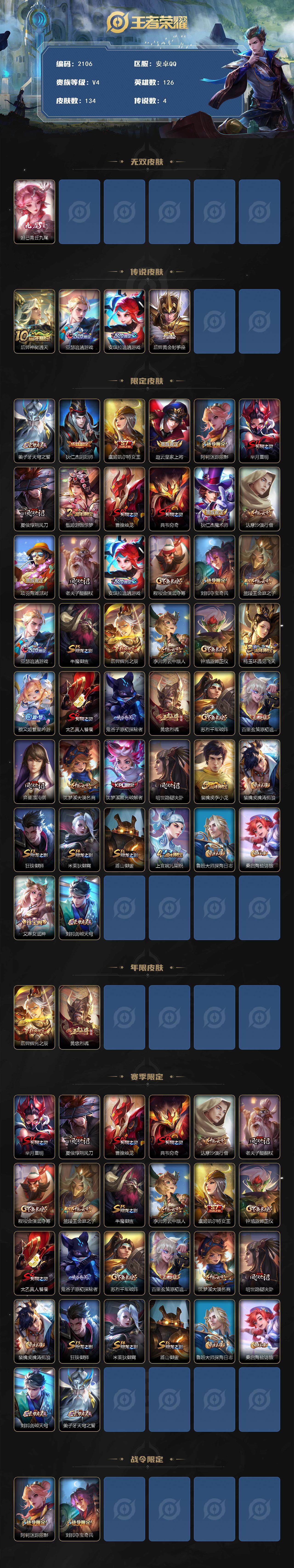 WZCMW3474550王者荣耀账号详情图2