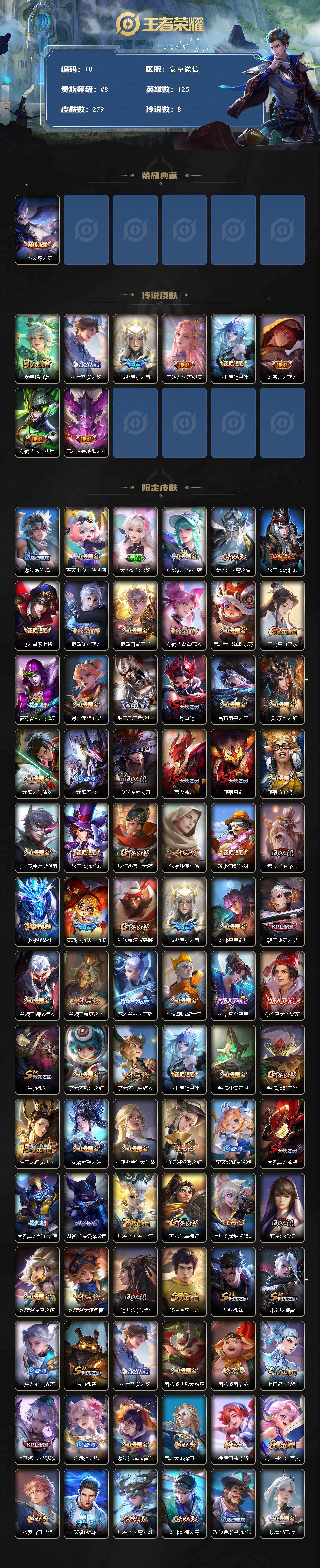 WZQYYX433179王者荣耀账号详情图3