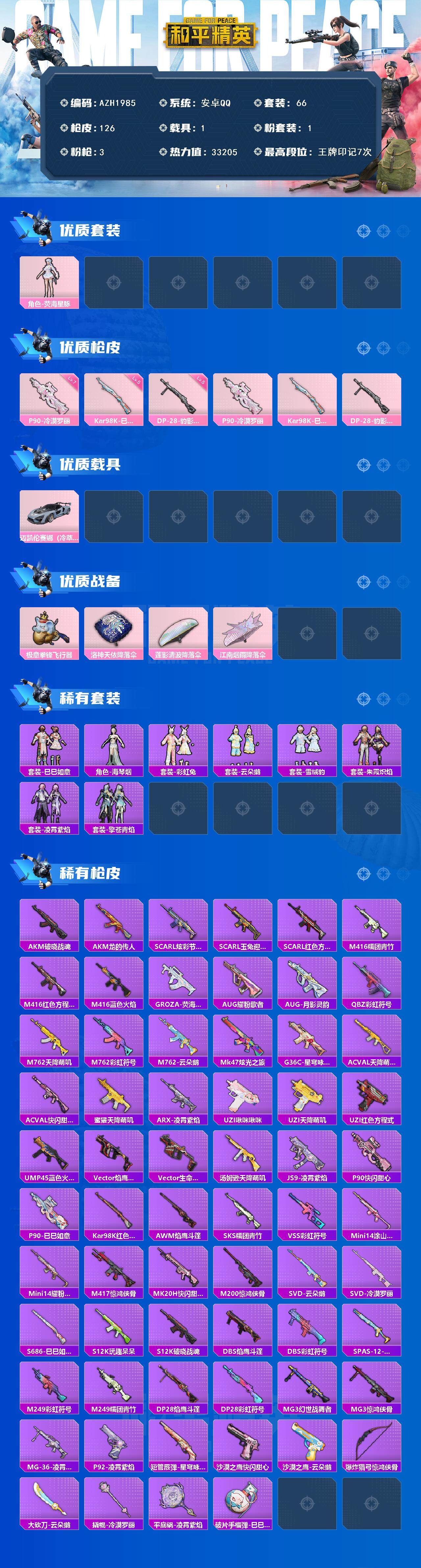 HPCMW3451655和平精英账号详情图3