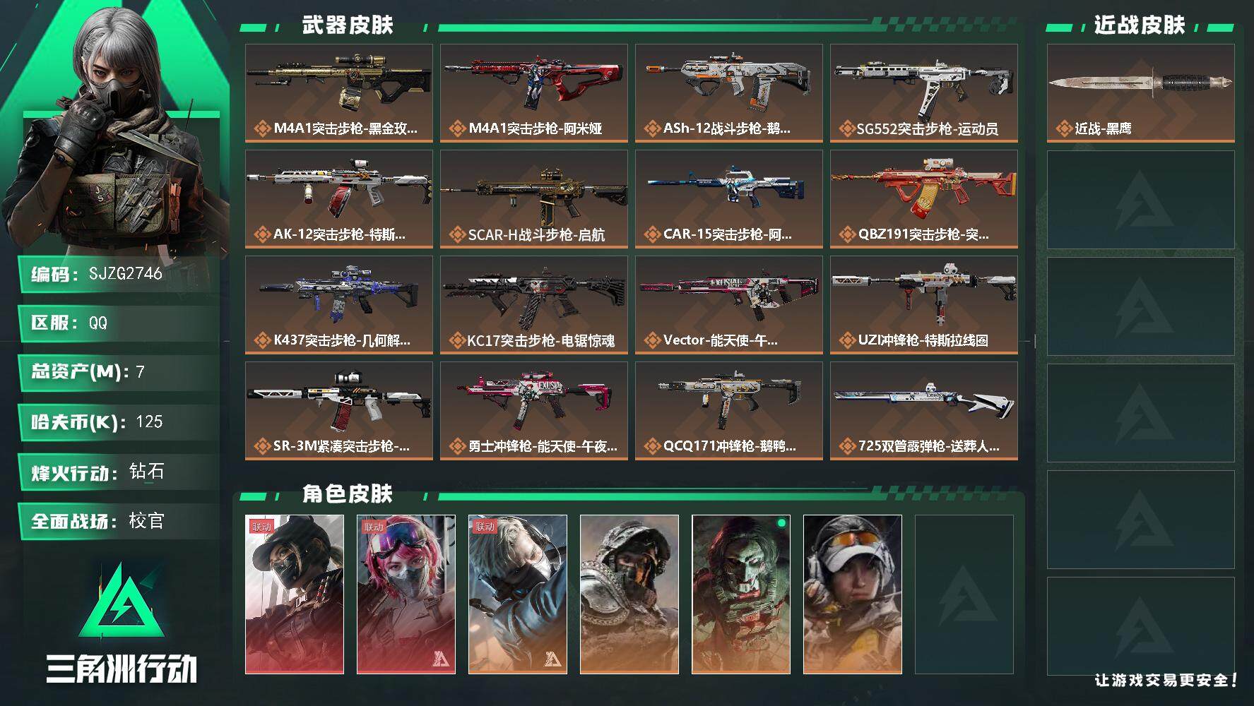 SJZQM3101811三角洲行动账号详情图3