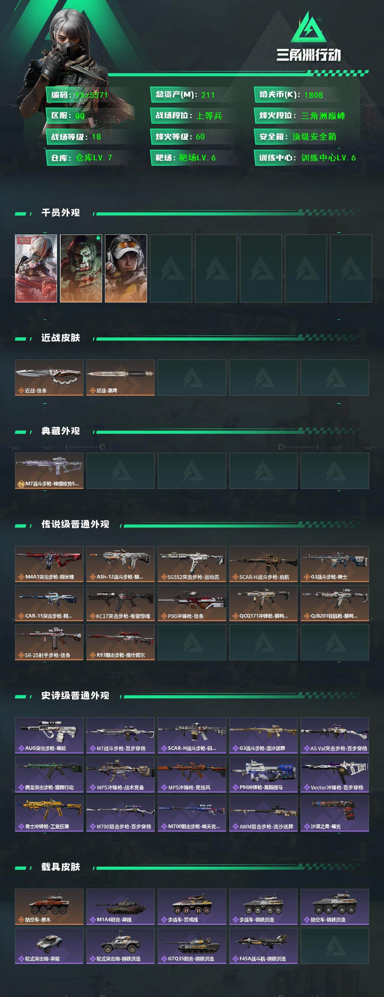 SJZCMW45461三角洲行动账号详情图2