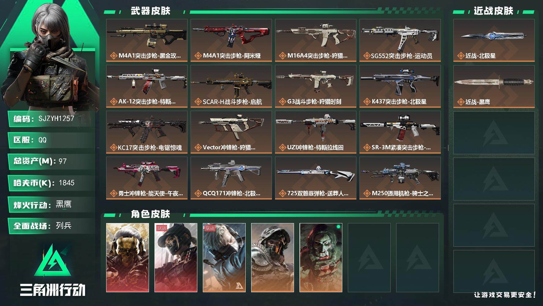 SJZQM3102259三角洲行动账号详情图3