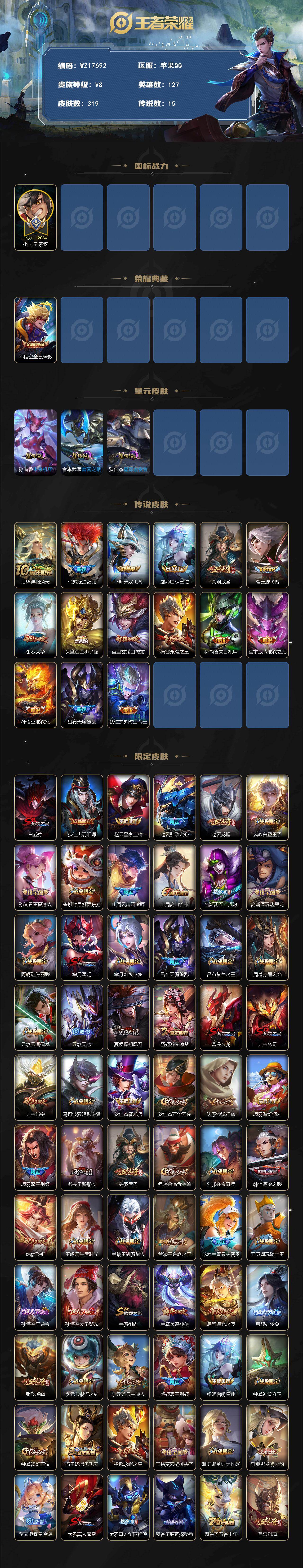 WZ033479877王者荣耀账号详情图2