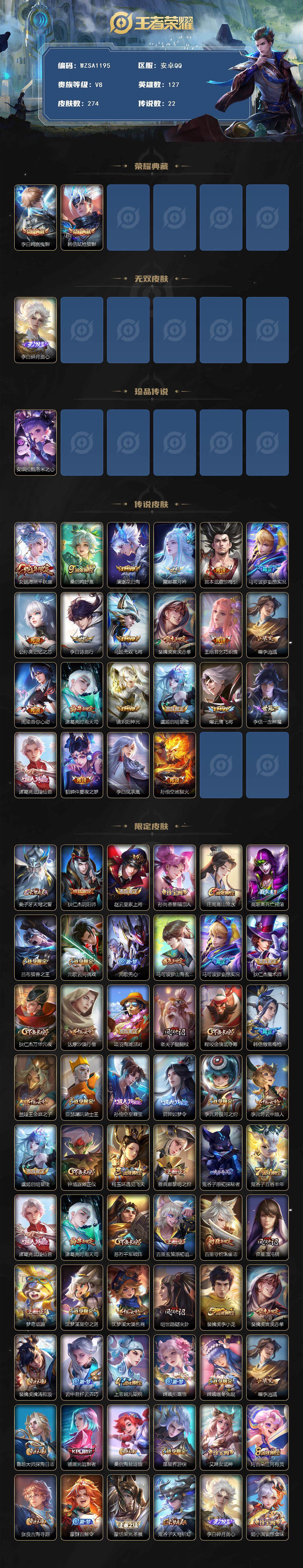 WZQM3477851王者荣耀账号详情图3