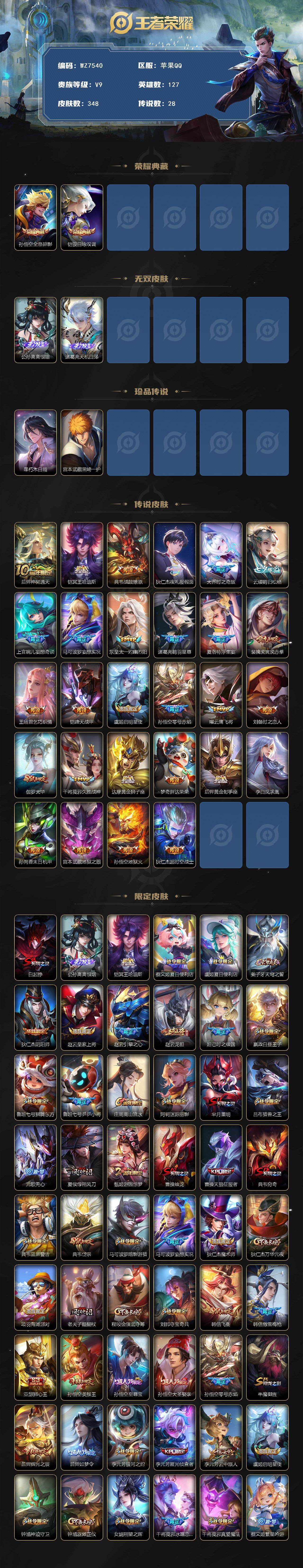 WZCMW4144324王者荣耀账号详情图2