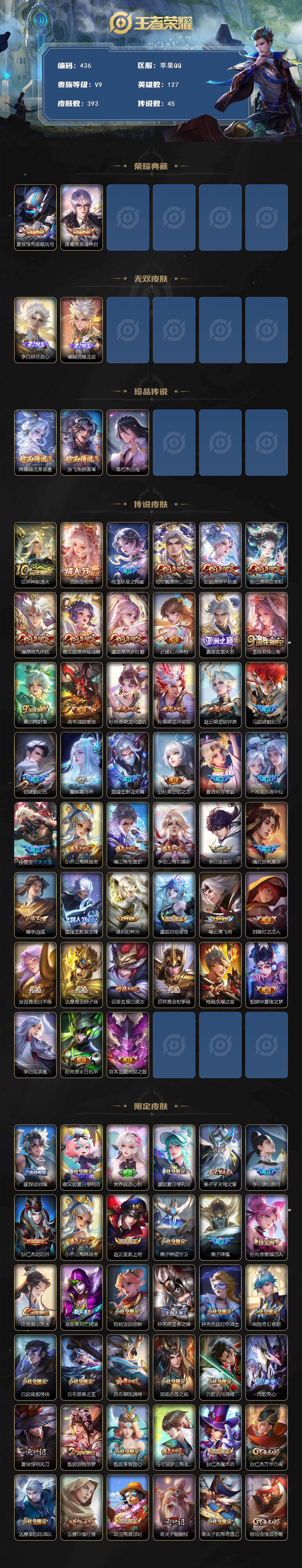 WZCMW496197王者荣耀账号详情图2