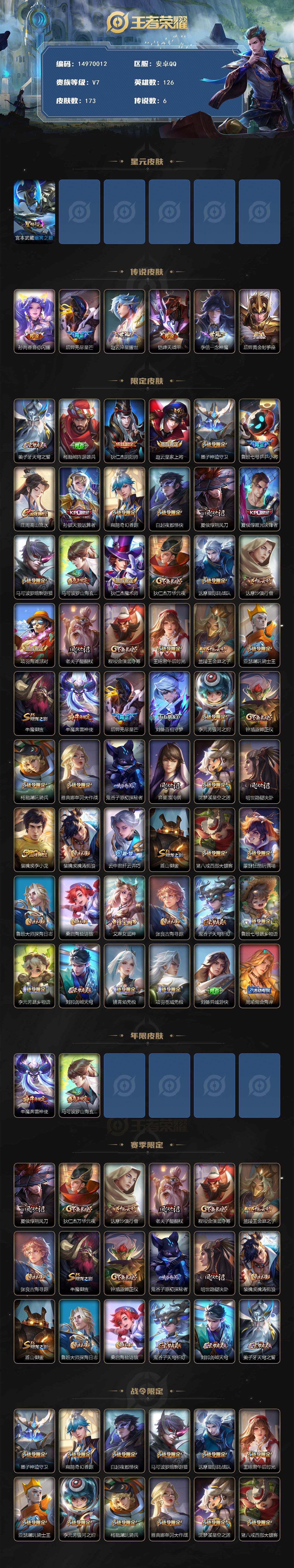 WZDN3478022王者荣耀账号详情图3