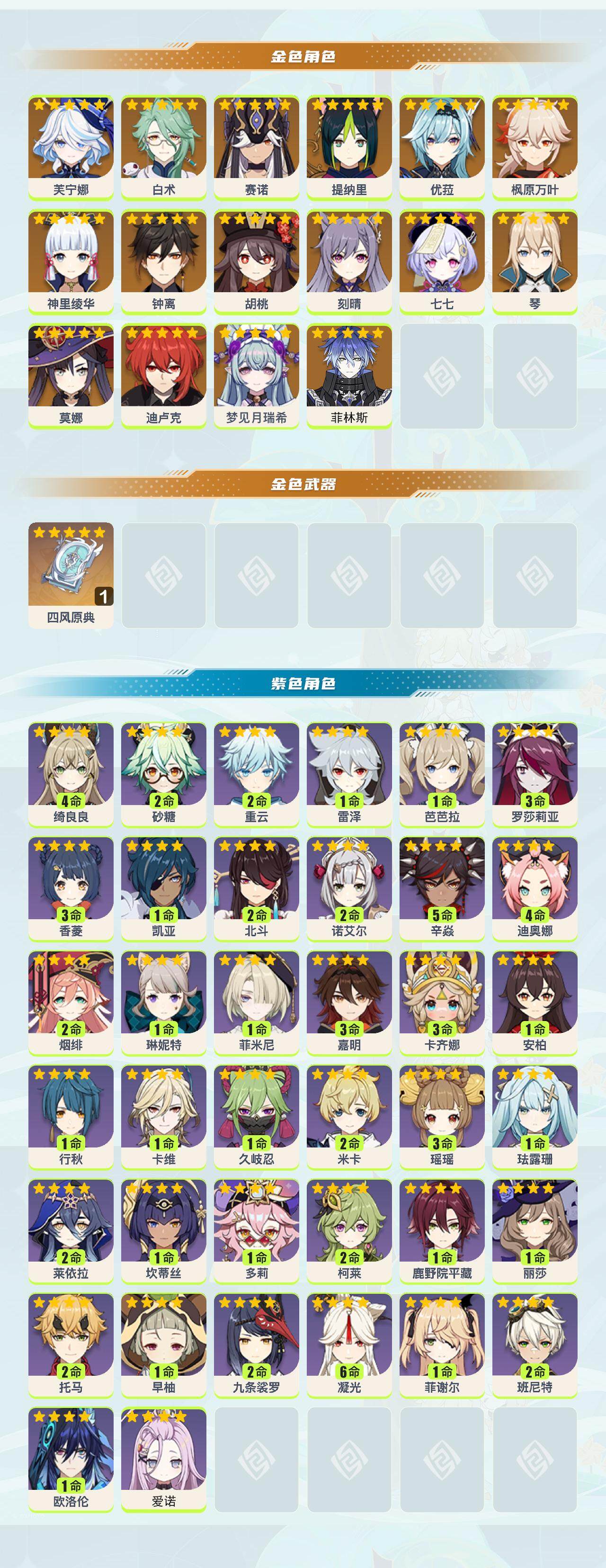 YSEY40022原神账号详情图3