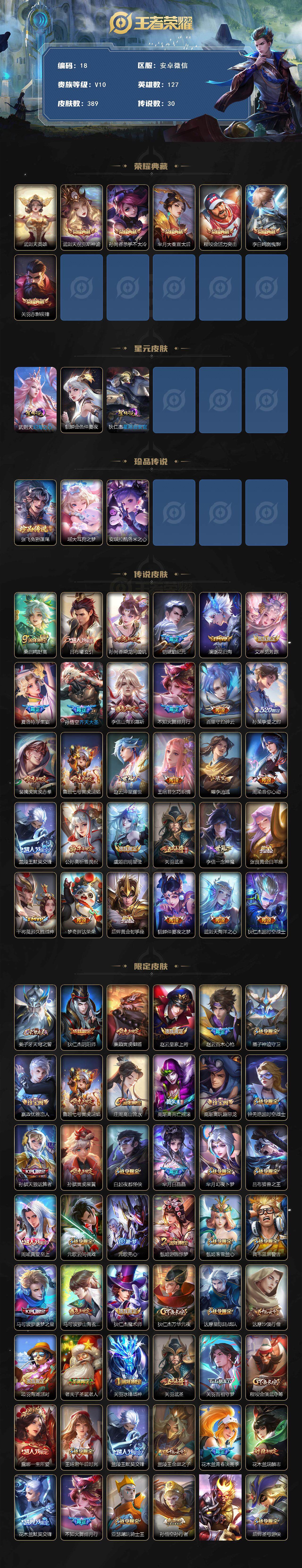 WZQYYX433187王者荣耀账号详情图3