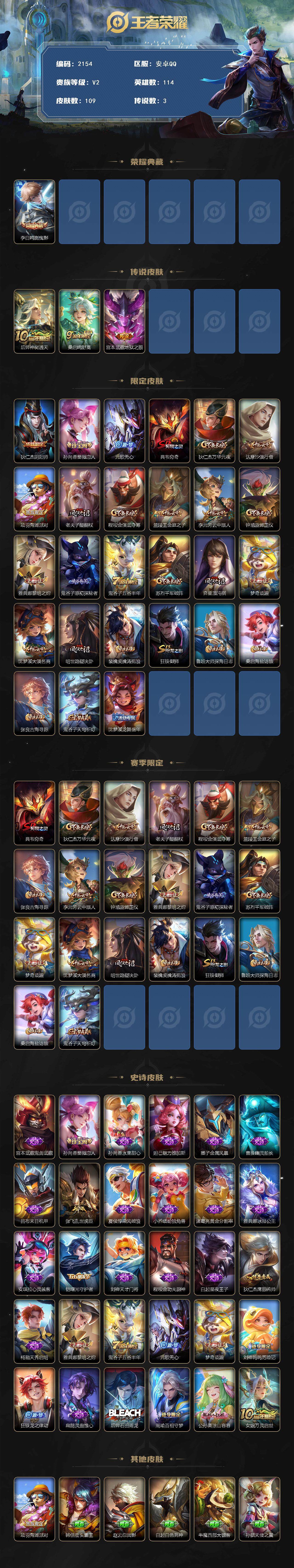 WZCMW3479069王者荣耀账号详情图2