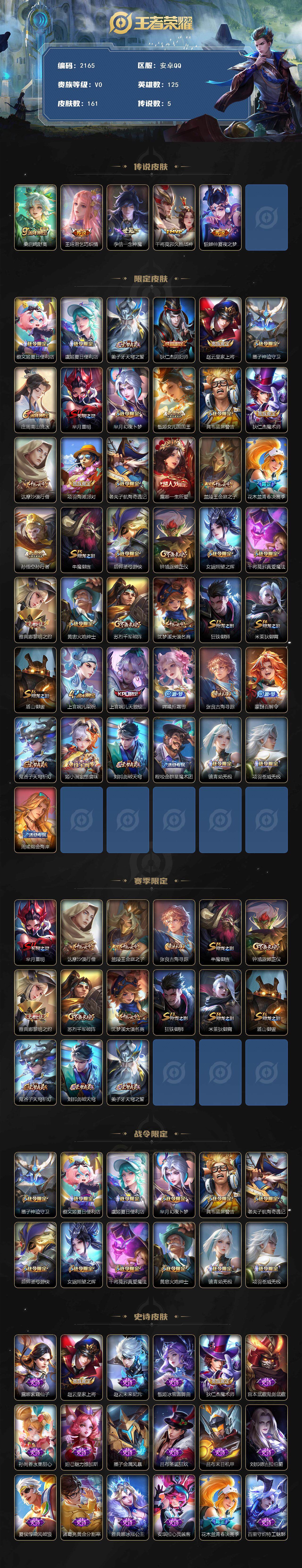 WZCMW3479111王者荣耀账号详情图2