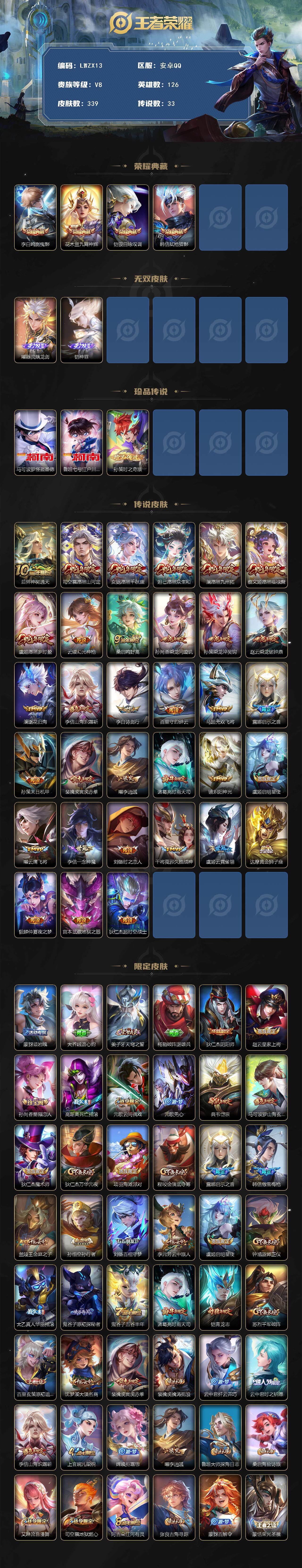 WZLX3481173王者荣耀账号详情图3