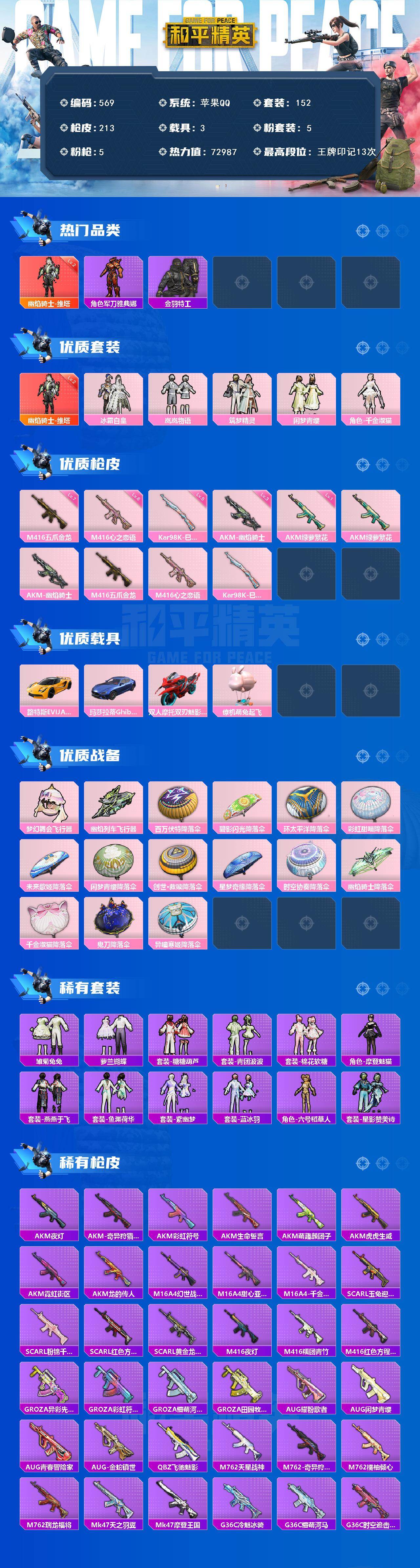 HPKG461601和平精英账号详情图3