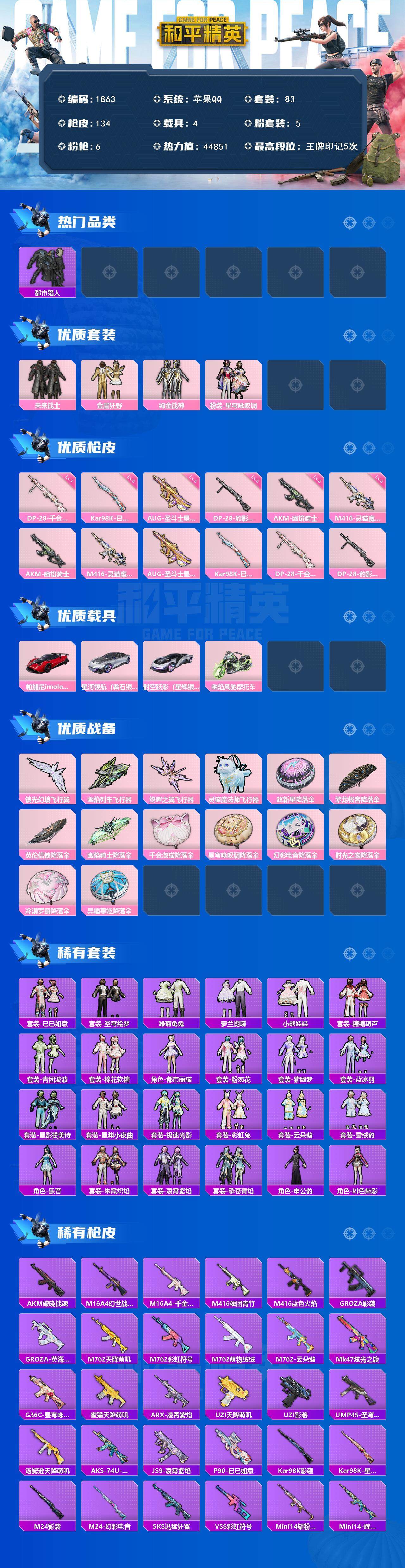 HPCMW3452885和平精英账号详情图2