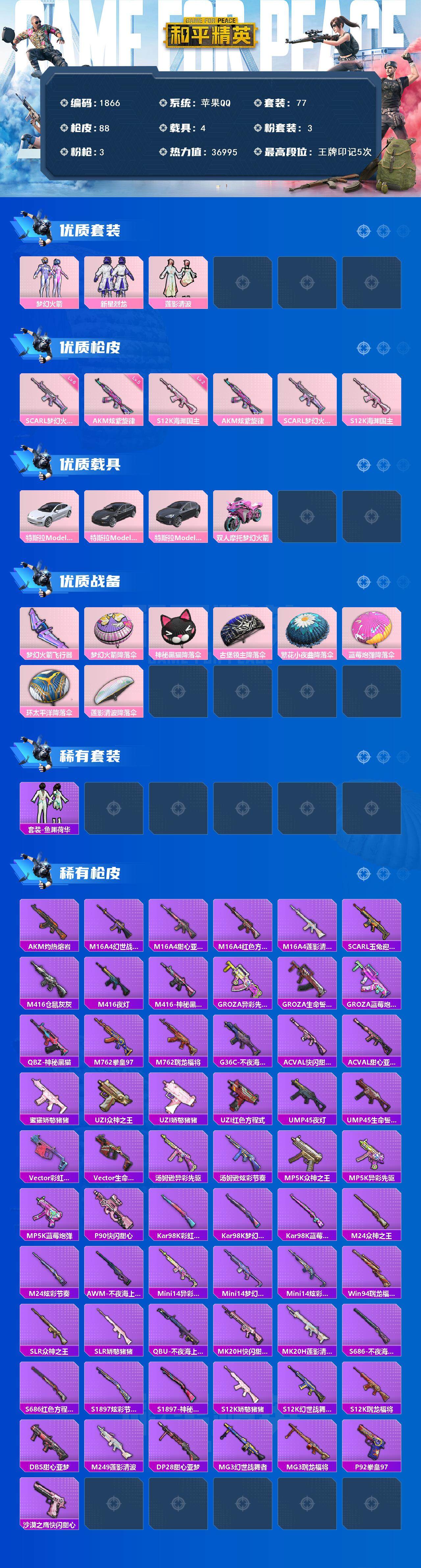 HPCMW3452889和平精英账号详情图2 HPCMW3452889和平精英账号详情图2