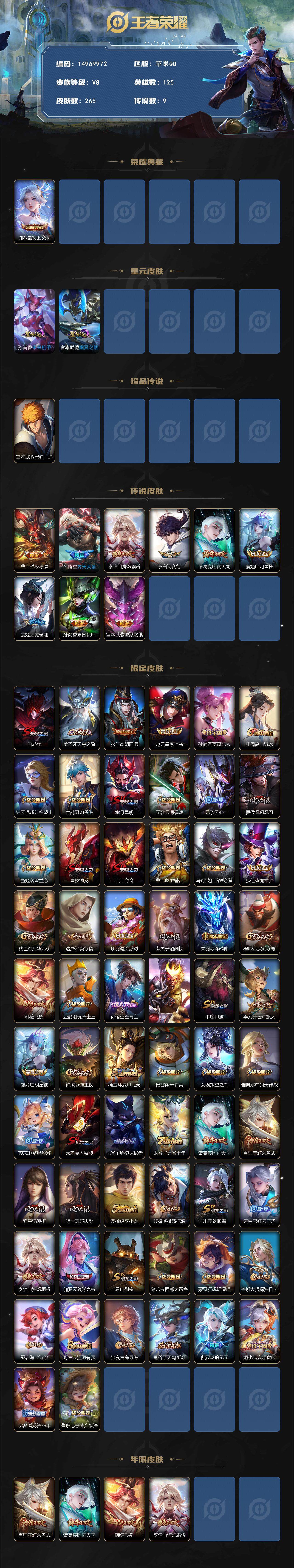 WZDN3477808王者荣耀账号详情图3