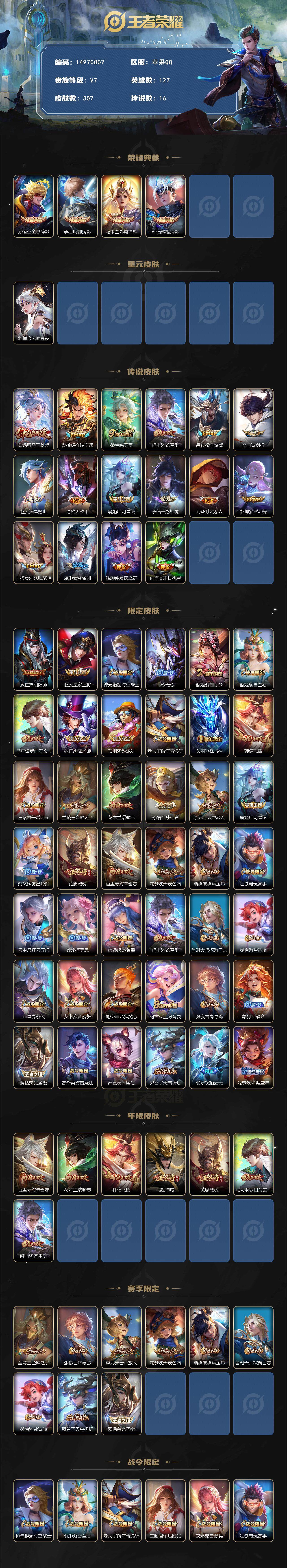 WZDN3478003王者荣耀账号详情图3