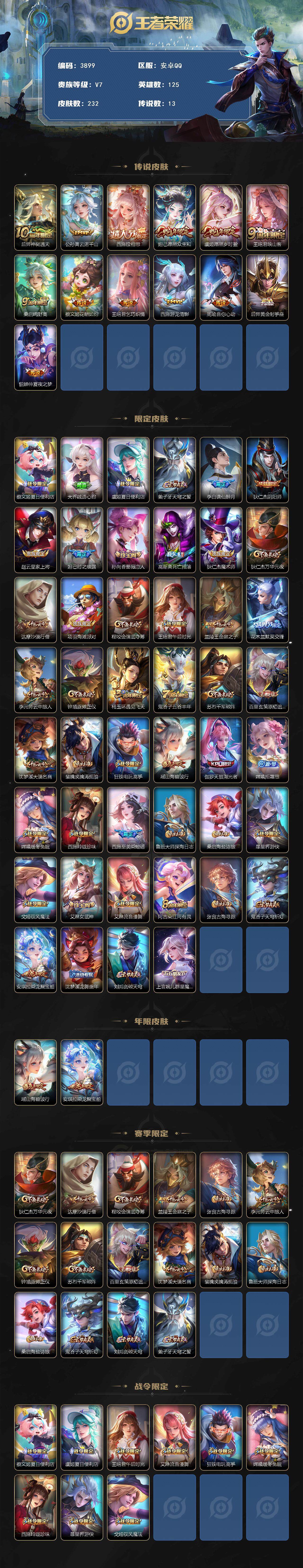 WZQM46889王者荣耀账号详情图3