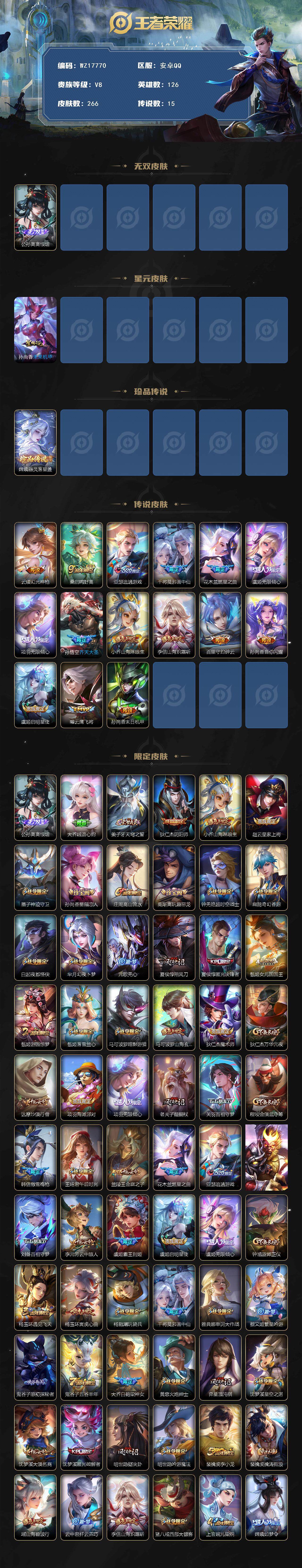 WZ033480000王者荣耀账号详情图2