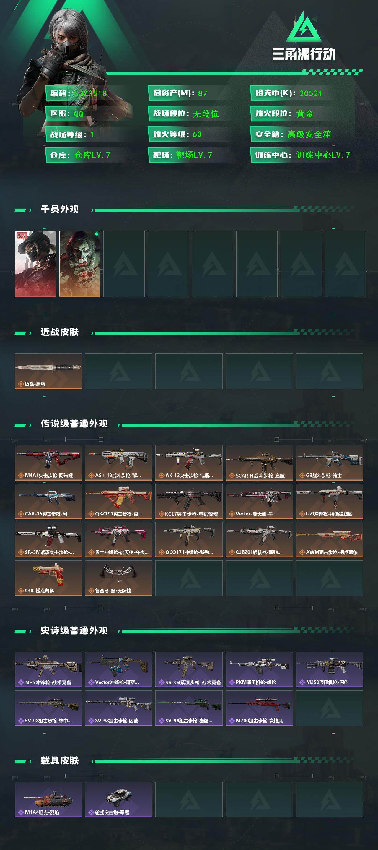 SJZQM3102944三角洲行动账号详情图3