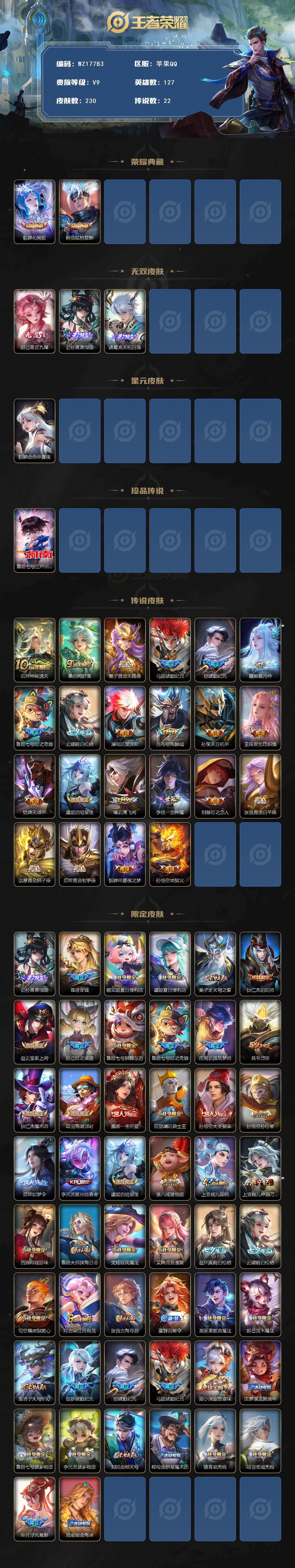 WZ033479851王者荣耀账号详情图2