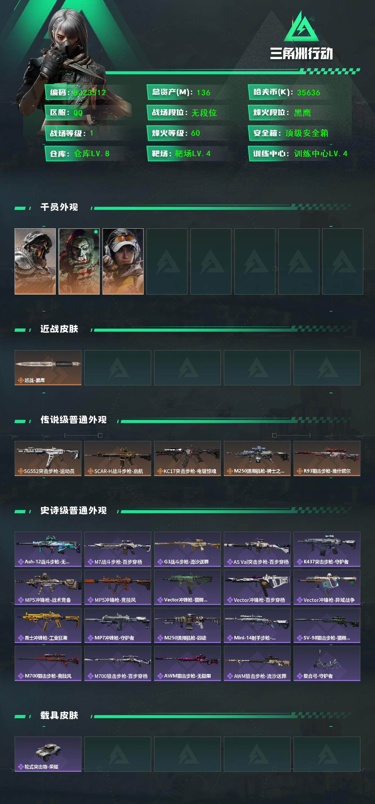 SJZQM3103772三角洲行动账号详情图4 SJZQM3103772三角洲行动账号详情图4