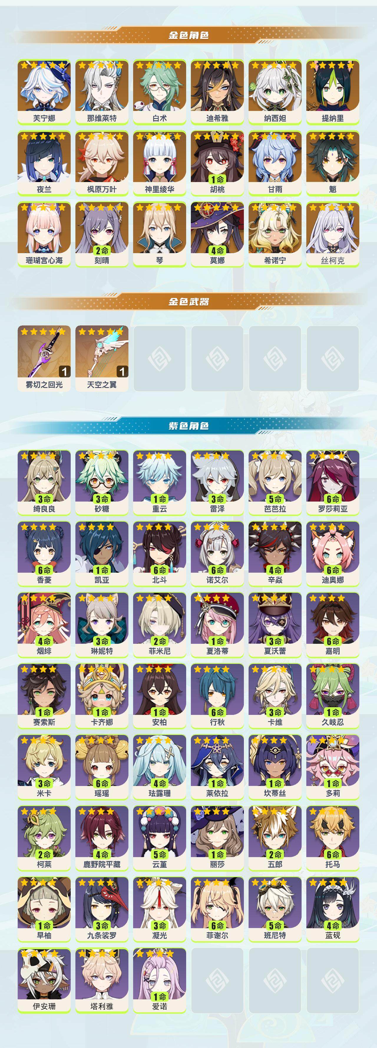 YSEY317238原神账号详情图2